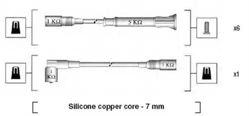 комплект запалителеи кабели MAGNETI MARELLI 941075050547