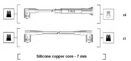 комплект запалителеи кабели MAGNETI MARELLI 941075070549