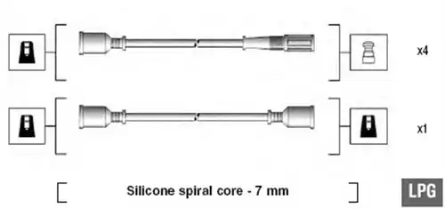 комплект запалителеи кабели MAGNETI MARELLI 941095340585