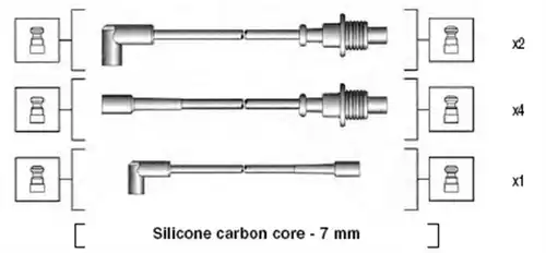 комплект запалителеи кабели MAGNETI MARELLI 941135100699