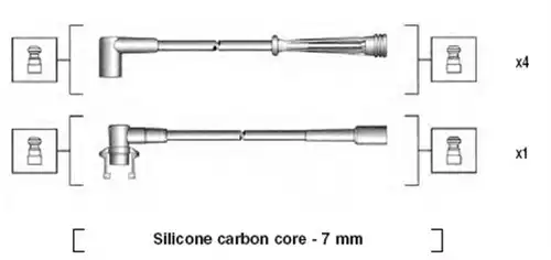 комплект запалителеи кабели MAGNETI MARELLI 941145130710