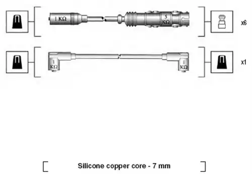комплект запалителеи кабели MAGNETI MARELLI 941175180759
