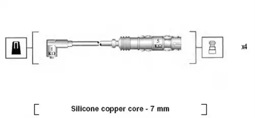 комплект запалителеи кабели MAGNETI MARELLI 941175240763