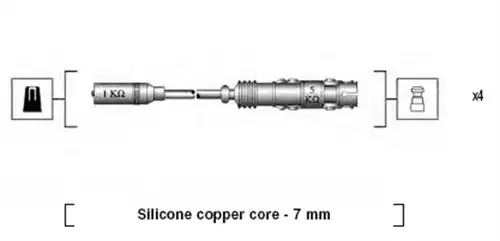 комплект запалителеи кабели MAGNETI MARELLI 941175250764