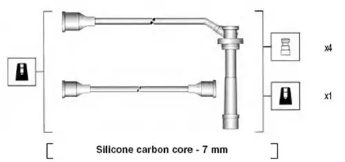 комплект запалителеи кабели MAGNETI MARELLI 941285080844