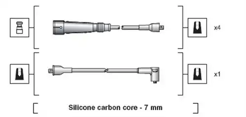 комплект запалителеи кабели MAGNETI MARELLI 941318111112