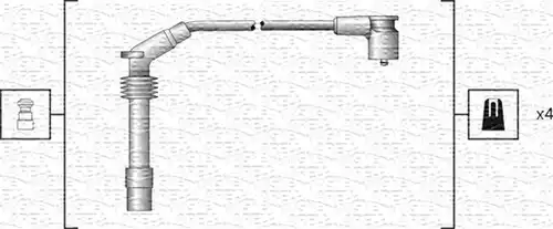 комплект запалителеи кабели MAGNETI MARELLI 941318111159