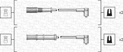 комплект запалителеи кабели MAGNETI MARELLI 941318111161
