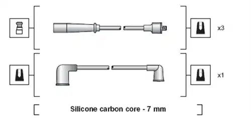 комплект запалителеи кабели MAGNETI MARELLI 941318111165