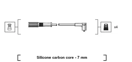 комплект запалителеи кабели MAGNETI MARELLI 941318111204