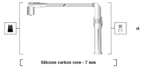 комплект запалителеи кабели MAGNETI MARELLI 941365040927