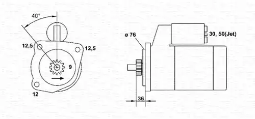стартер MAGNETI MARELLI 943241136010