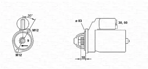 стартер MAGNETI MARELLI 943251323010