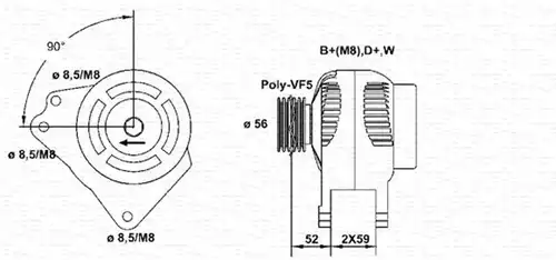 генератор MAGNETI MARELLI 943355025010