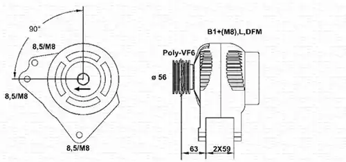 генератор MAGNETI MARELLI 943355059010