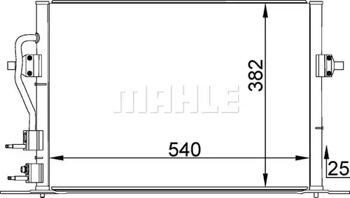 кондензатор, климатизация MAHLE AC 158 000S