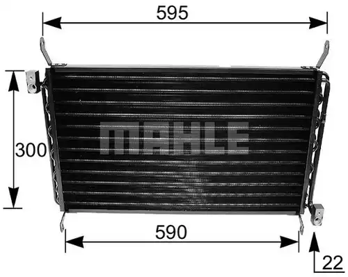кондензатор, климатизация MAHLE AC 161 000S