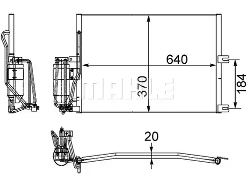 кондензатор, климатизация MAHLE AC 170 000S