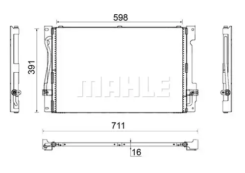 кондензатор, климатизация MAHLE AC 173 000S