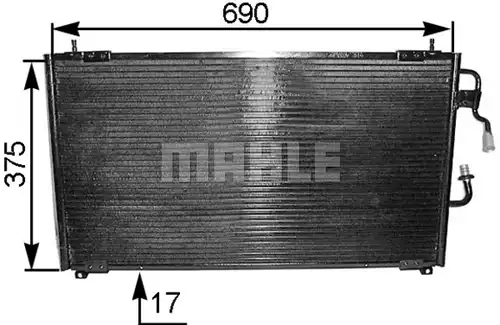 кондензатор, климатизация MAHLE AC 175 000S