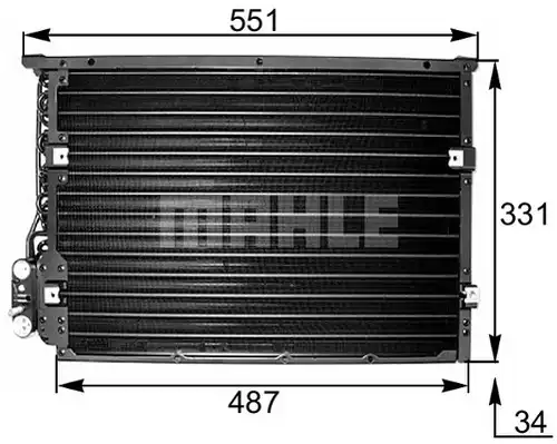 кондензатор, климатизация MAHLE AC 177 000S