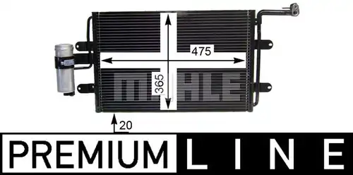 кондензатор, климатизация MAHLE AC 180 000P