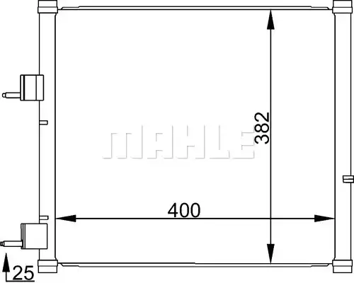 кондензатор, климатизация MAHLE AC 184 000S
