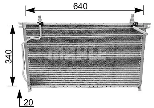 кондензатор, климатизация MAHLE AC 185 000S