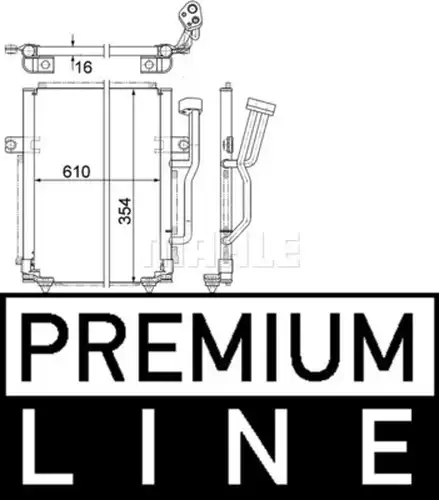 кондензатор, климатизация MAHLE AC 192 000P