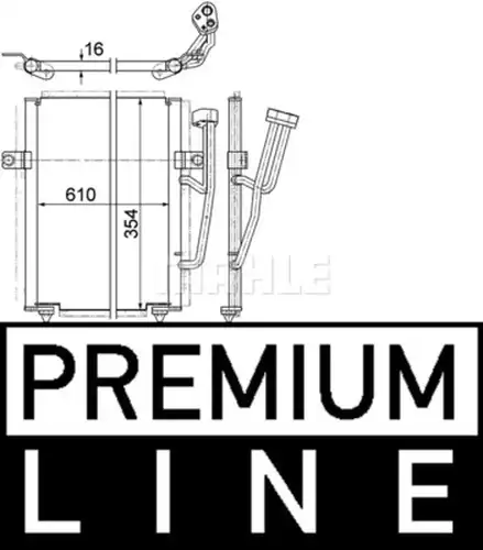 кондензатор, климатизация MAHLE AC 193 000P