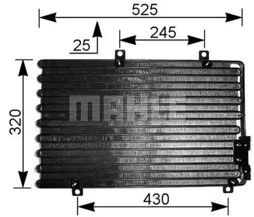 кондензатор, климатизация MAHLE AC 195 000S