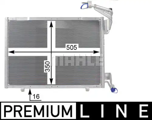 кондензатор, климатизация MAHLE AC 21 000P