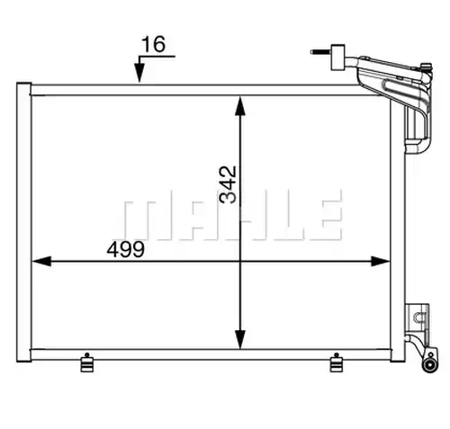 кондензатор, климатизация MAHLE AC 21 000S