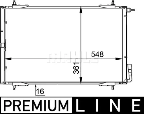 кондензатор, климатизация MAHLE AC 220 000P
