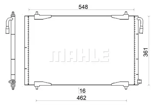 кондензатор, климатизация MAHLE AC 220 001S