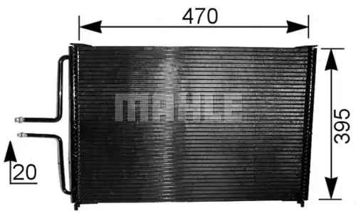 кондензатор, климатизация MAHLE AC 222 000S
