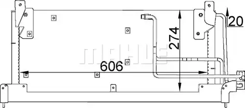 кондензатор, климатизация MAHLE AC 223 000S
