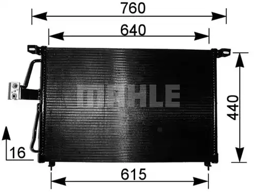 кондензатор, климатизация MAHLE AC 224 000S