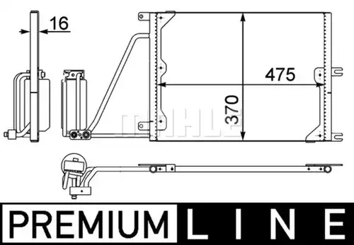 кондензатор, климатизация MAHLE AC 226 000P