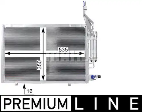 кондензатор, климатизация MAHLE AC 23 000P