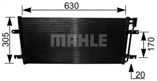 кондензатор, климатизация MAHLE AC 231 000S