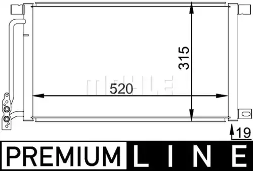 кондензатор, климатизация MAHLE AC 235 000P