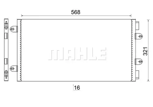кондензатор, климатизация MAHLE AC 236 000S