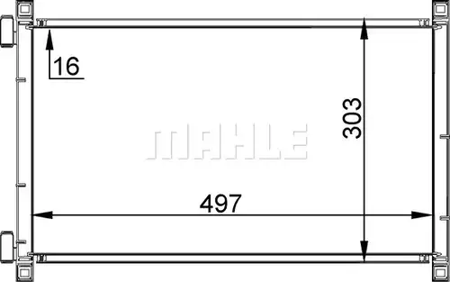 кондензатор, климатизация MAHLE AC 238 000S