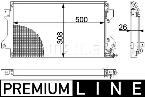 кондензатор, климатизация MAHLE AC 239 000P