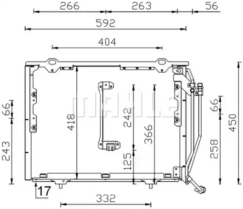 кондензатор, климатизация MAHLE AC 244 001S