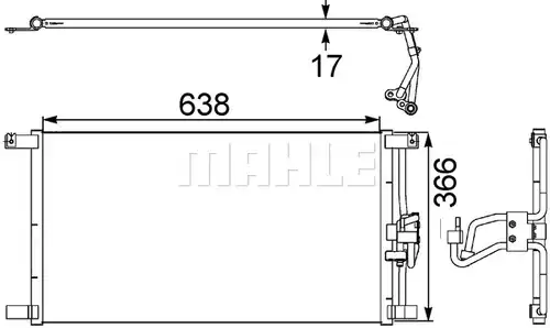 кондензатор, климатизация MAHLE AC 246 000S