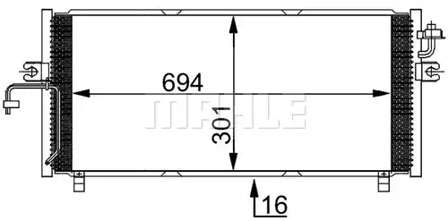 кондензатор, климатизация MAHLE AC 247 000S