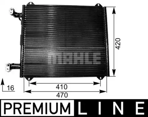 кондензатор, климатизация MAHLE AC 251 000P