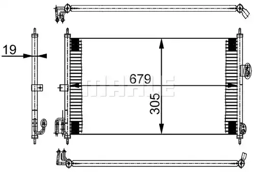 кондензатор, климатизация MAHLE AC 252 000S